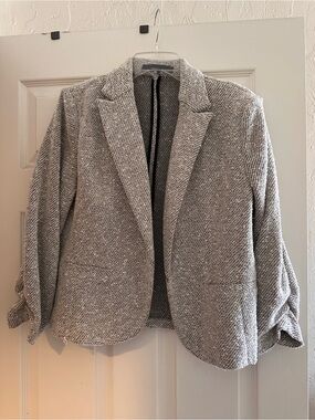 Amanda & Chelsea Heather Gray Tweed Blazer Jacket